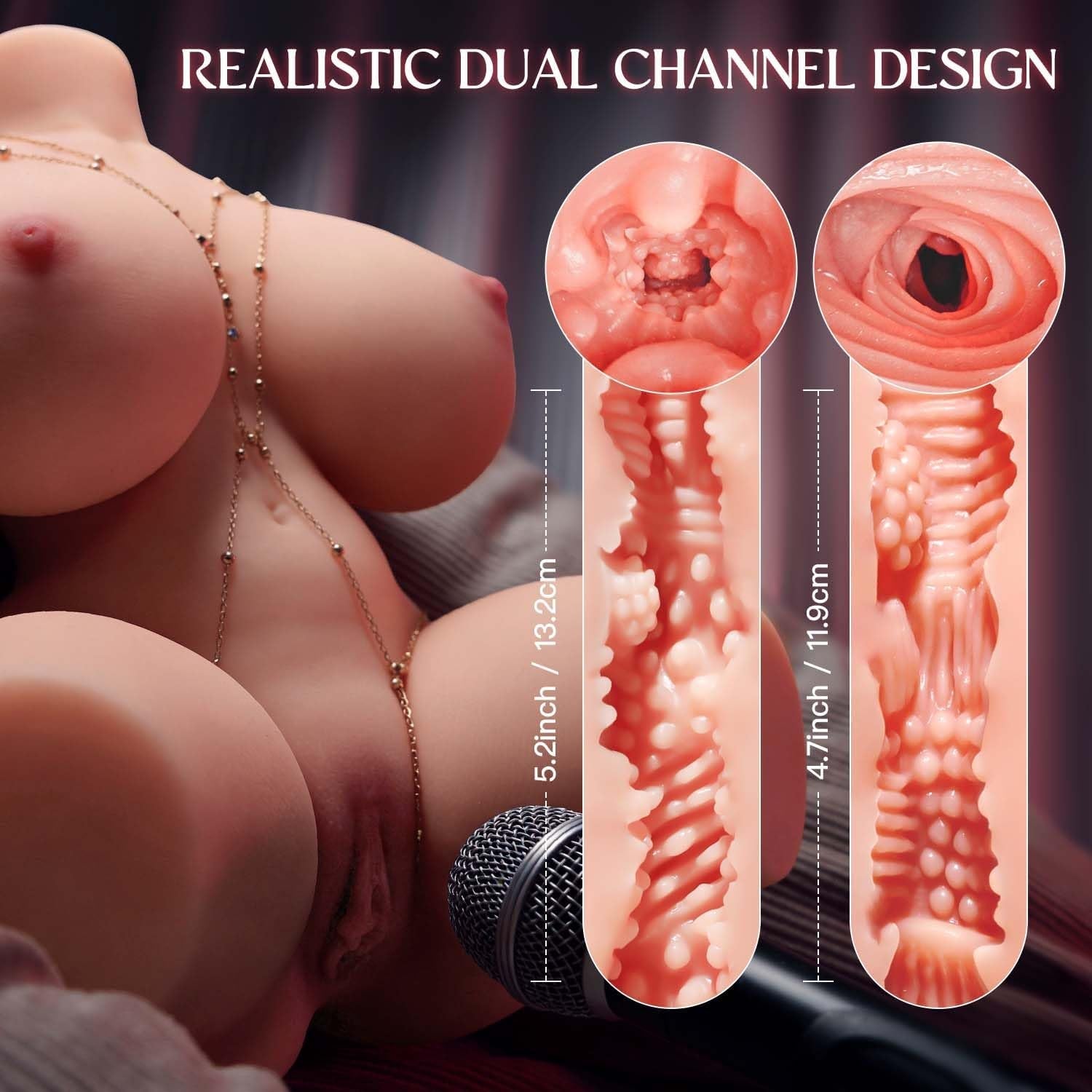 SynqPulse AI Vibrating Torso Stroker Sex Doll 10 Modes
