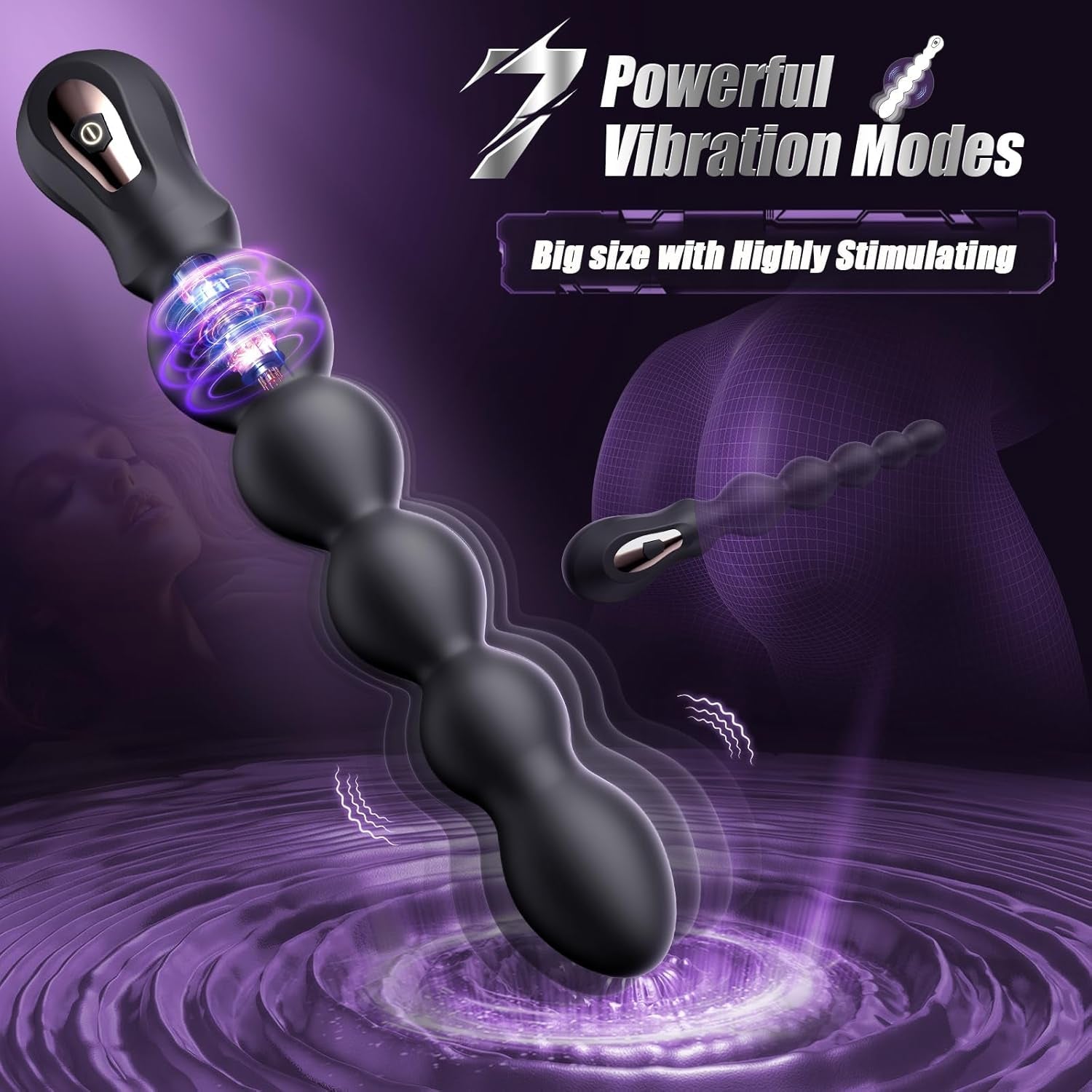 DeepWave Large Vibrating Anal Beads Prostate Massager