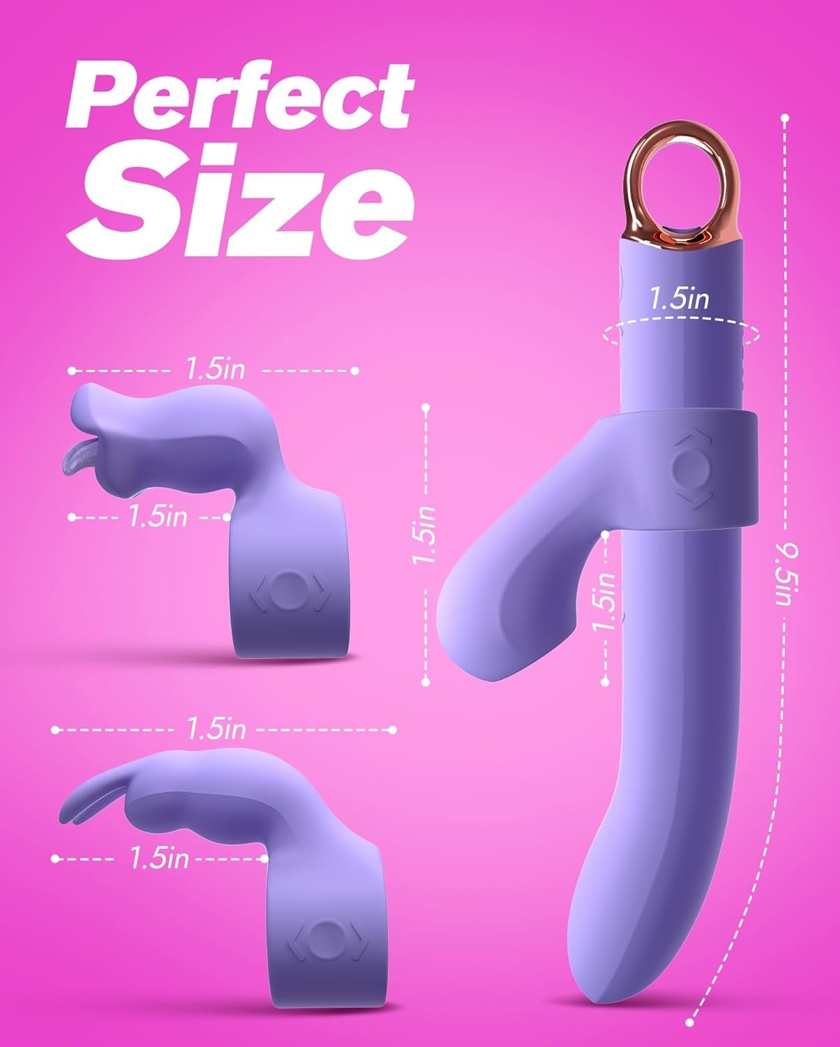 NoviraFlex Interchangeable Rabbit Licking Vibrator 63 Modes G-Spot