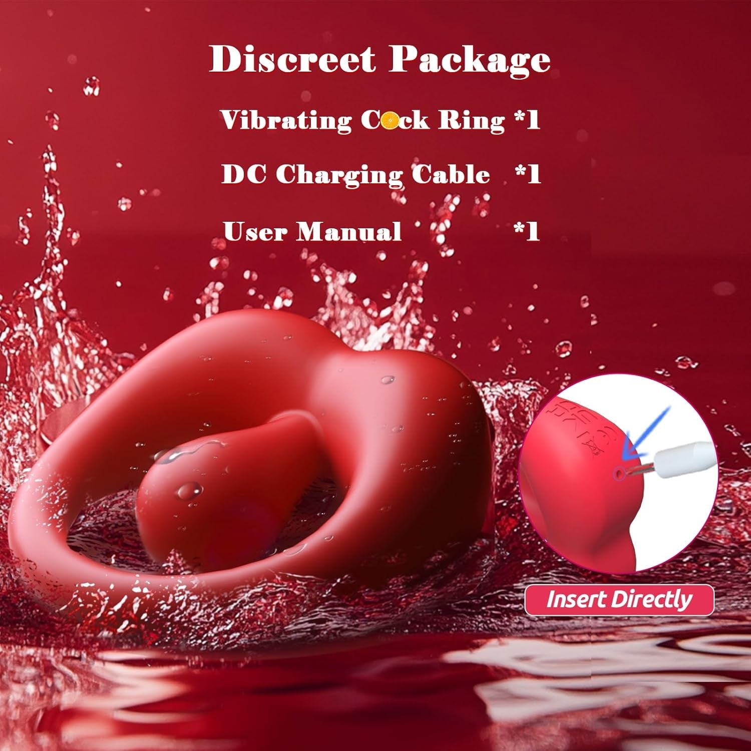 OrbitFlex Adjustable Cock Ring Clit Stimulator App 9 Modes