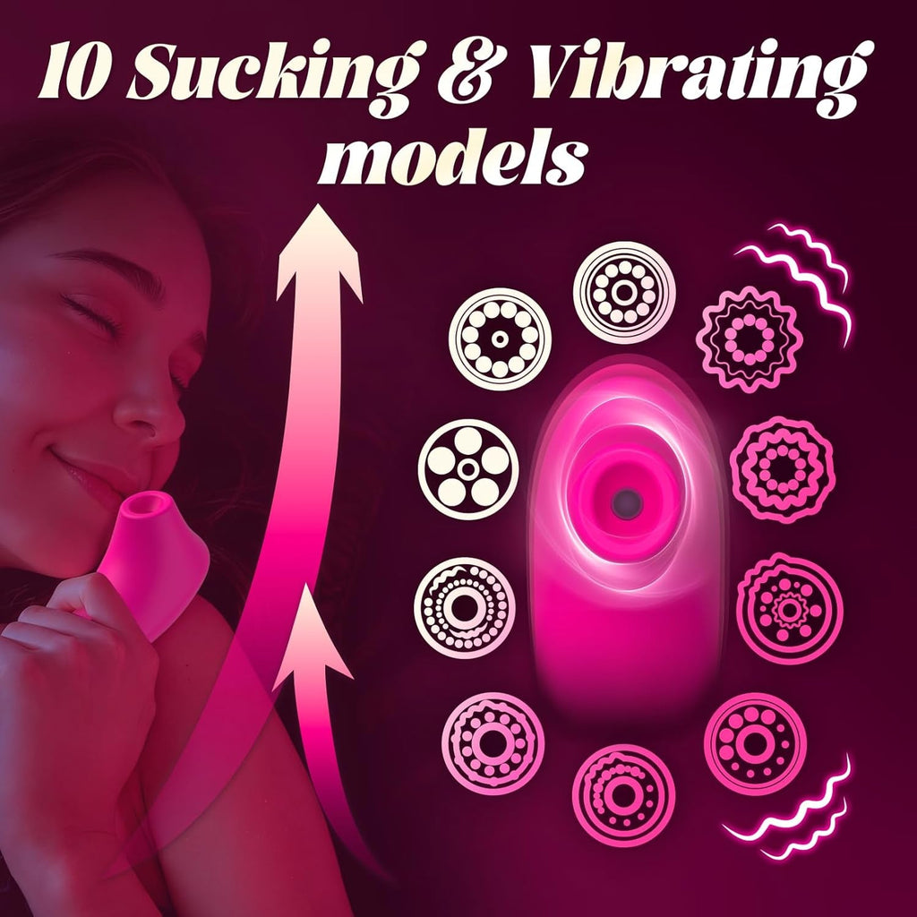 SereviaX Clit Sucker Wand 10 Modes Waterproof Quiet USB