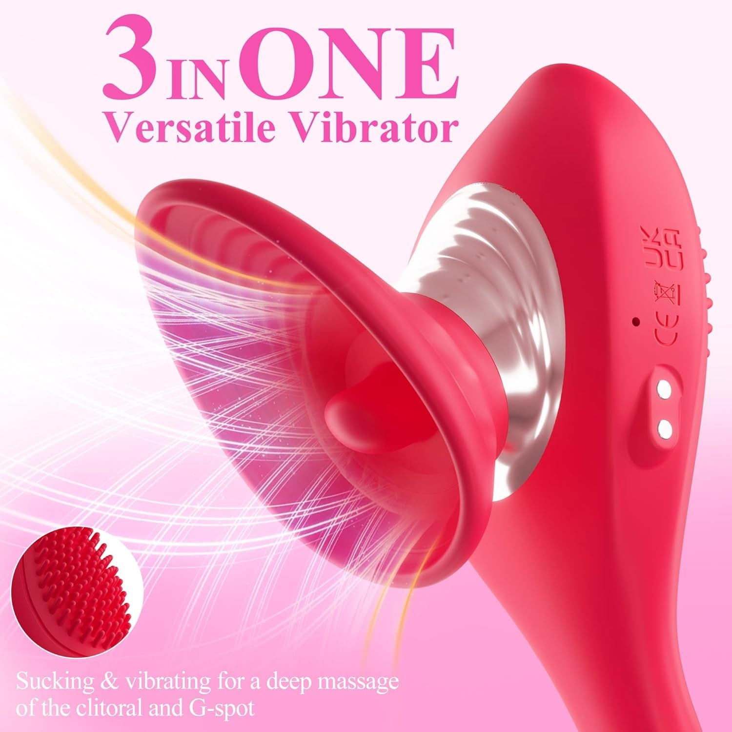 FlexSync App Control Clit Sucker G-Spot Vibrator 3-in-1