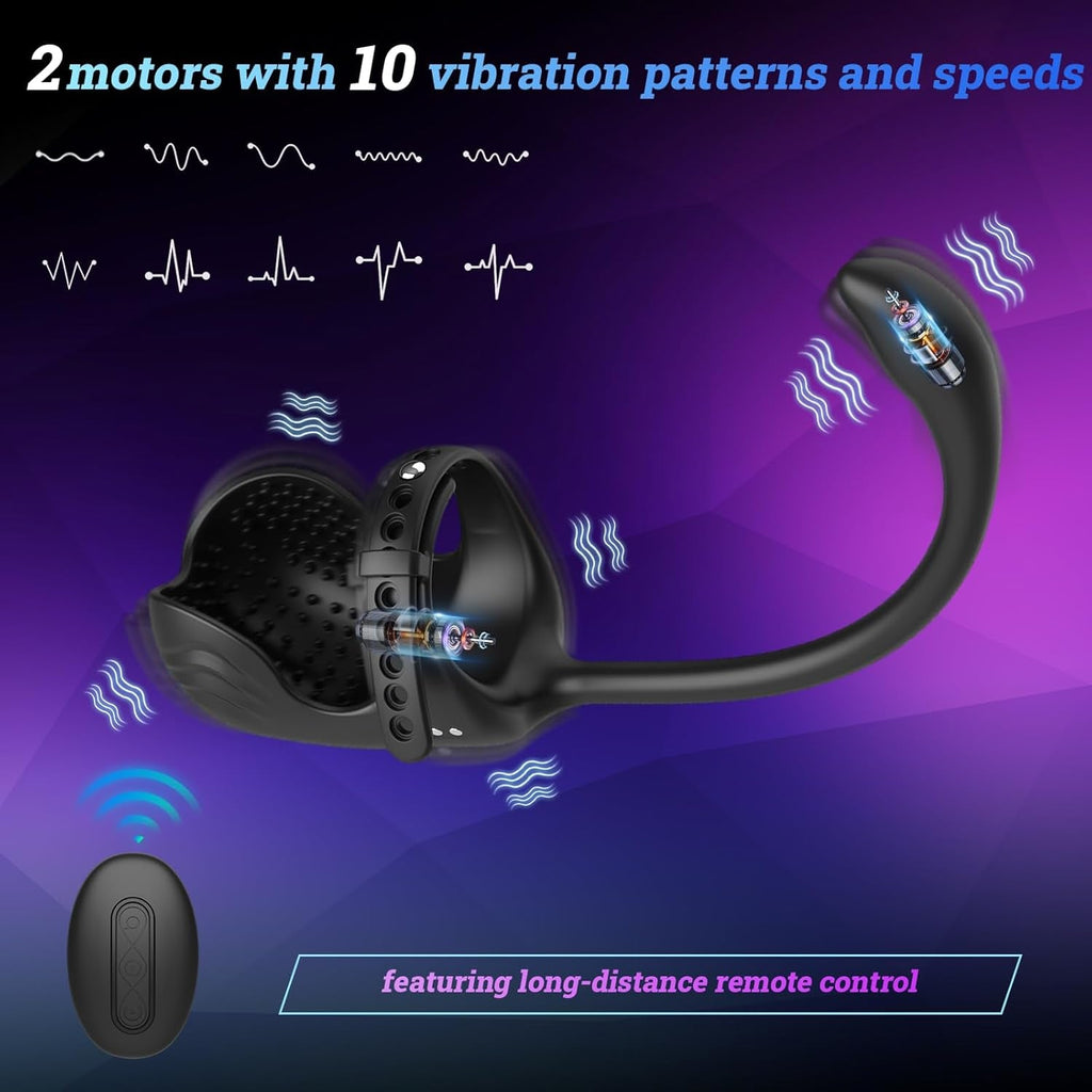 FlexCoreX Prostate Massager Cock Ring Remote Waterproof Kit