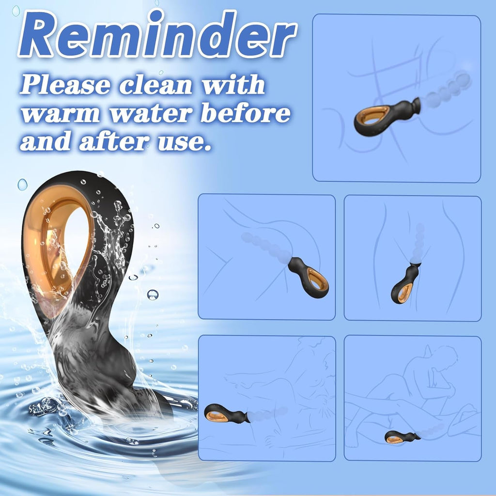 SilkJiggle Rechargeable Vibrating Anal Beads Plug