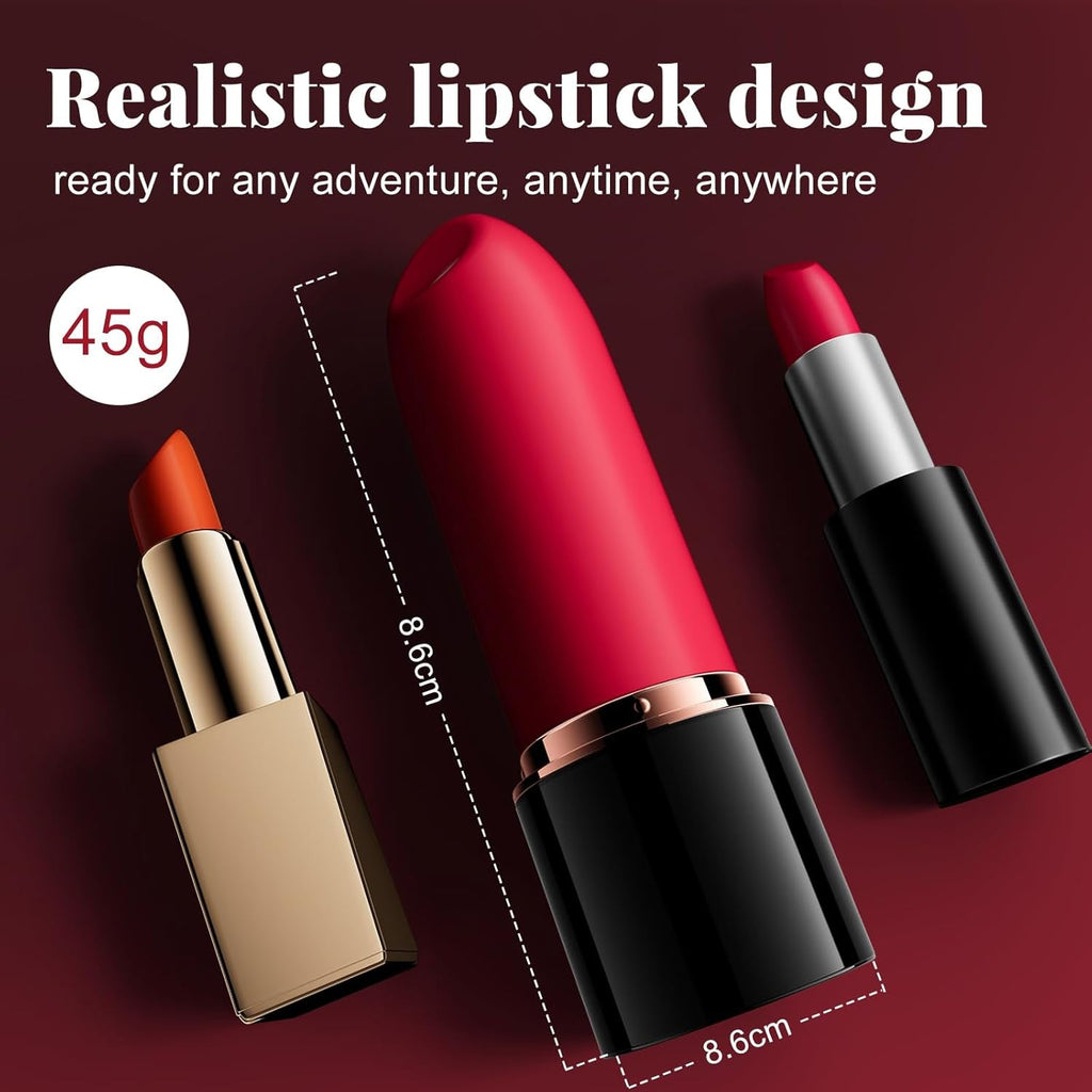 VelvetSwitch Lipstick Vibrator 10 Modes Waterproof Rechargeable