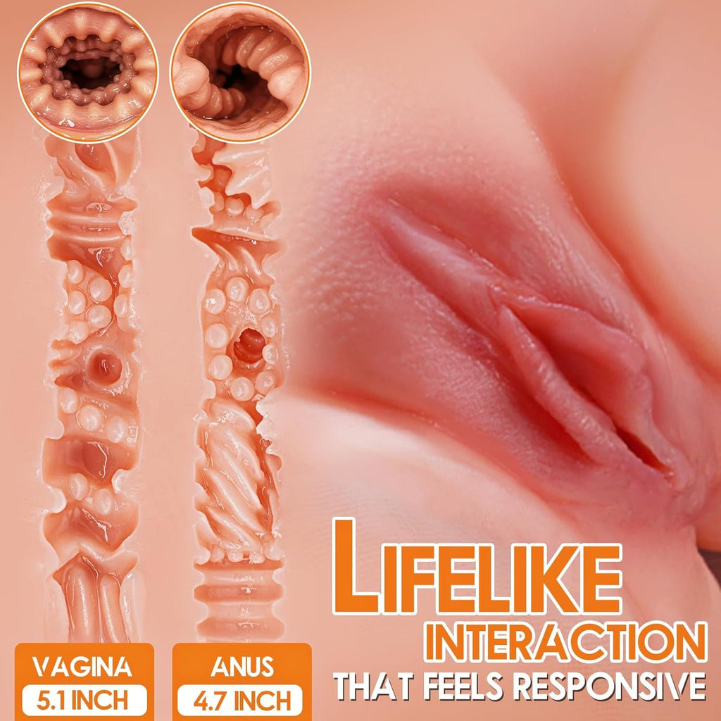FlexLite Compact Sex Doll Torso 6LB | Dual Channel Design