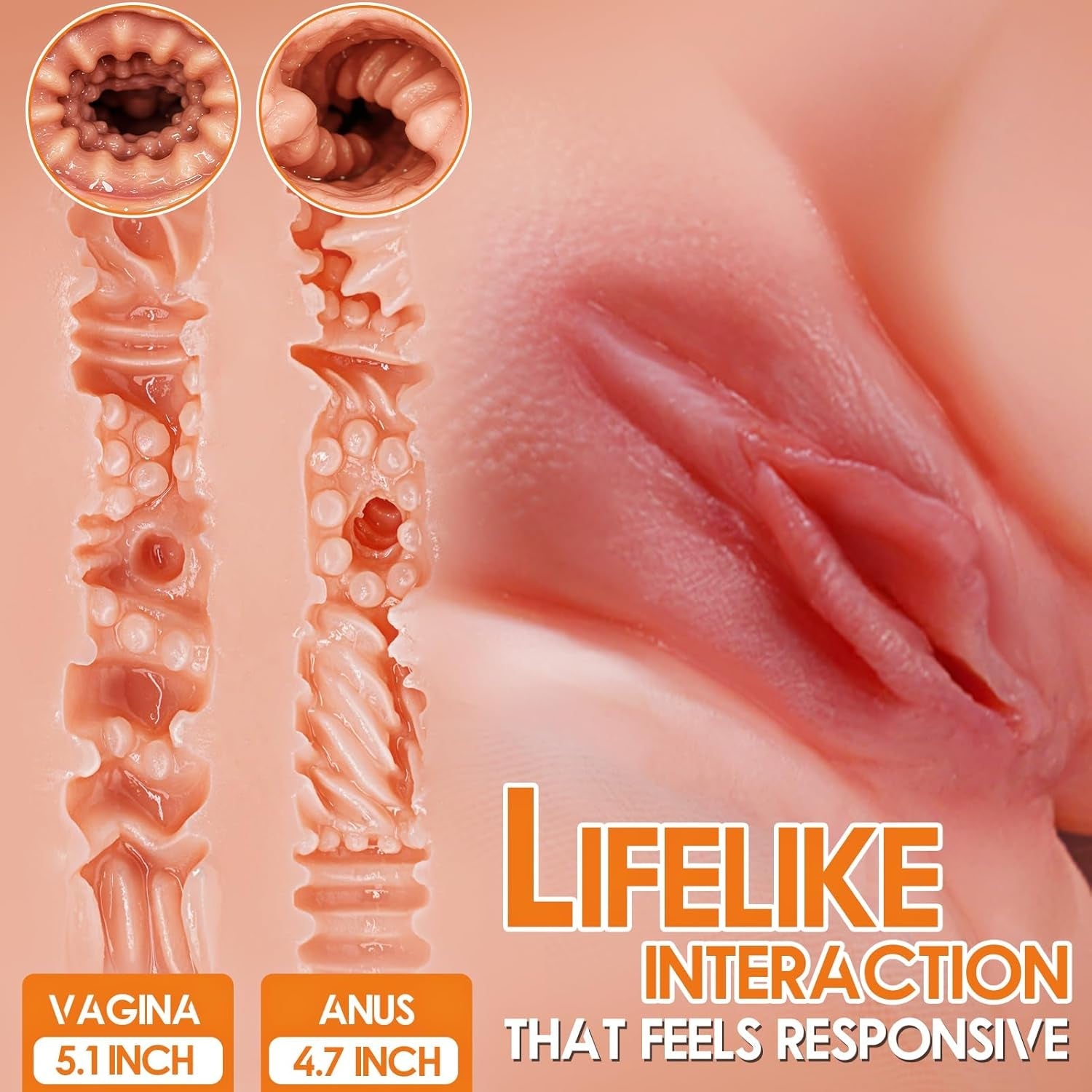 FlexLite Compact Sex Doll Torso 6LB | Dual Channel Design