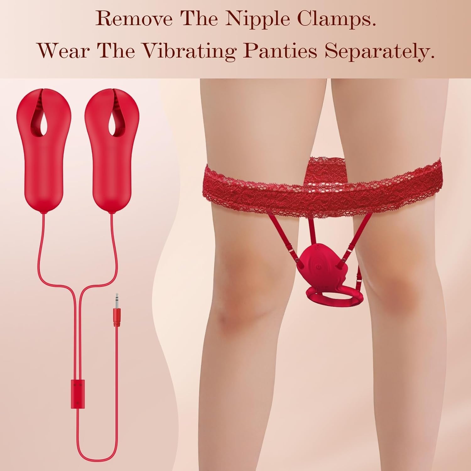 TriLink 3-in-1 Remote Nipple Clamps & Couples Ring Vibrator Set