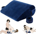 AzureBond Blue Foam Positioning Wedge Pillow with Handcuffs