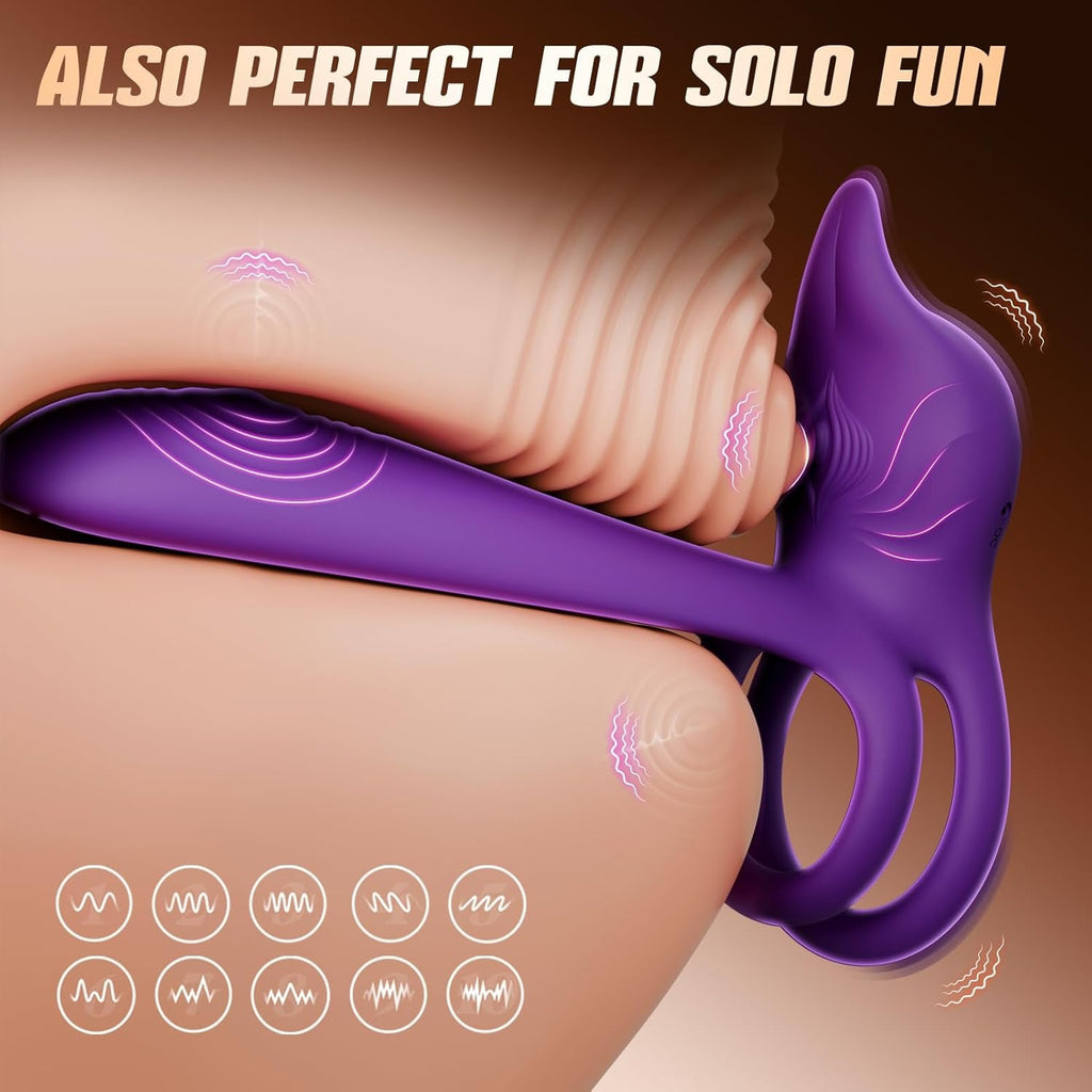 FoxSync Vibrating Cock Ring G-Spot Clit Stimulator App