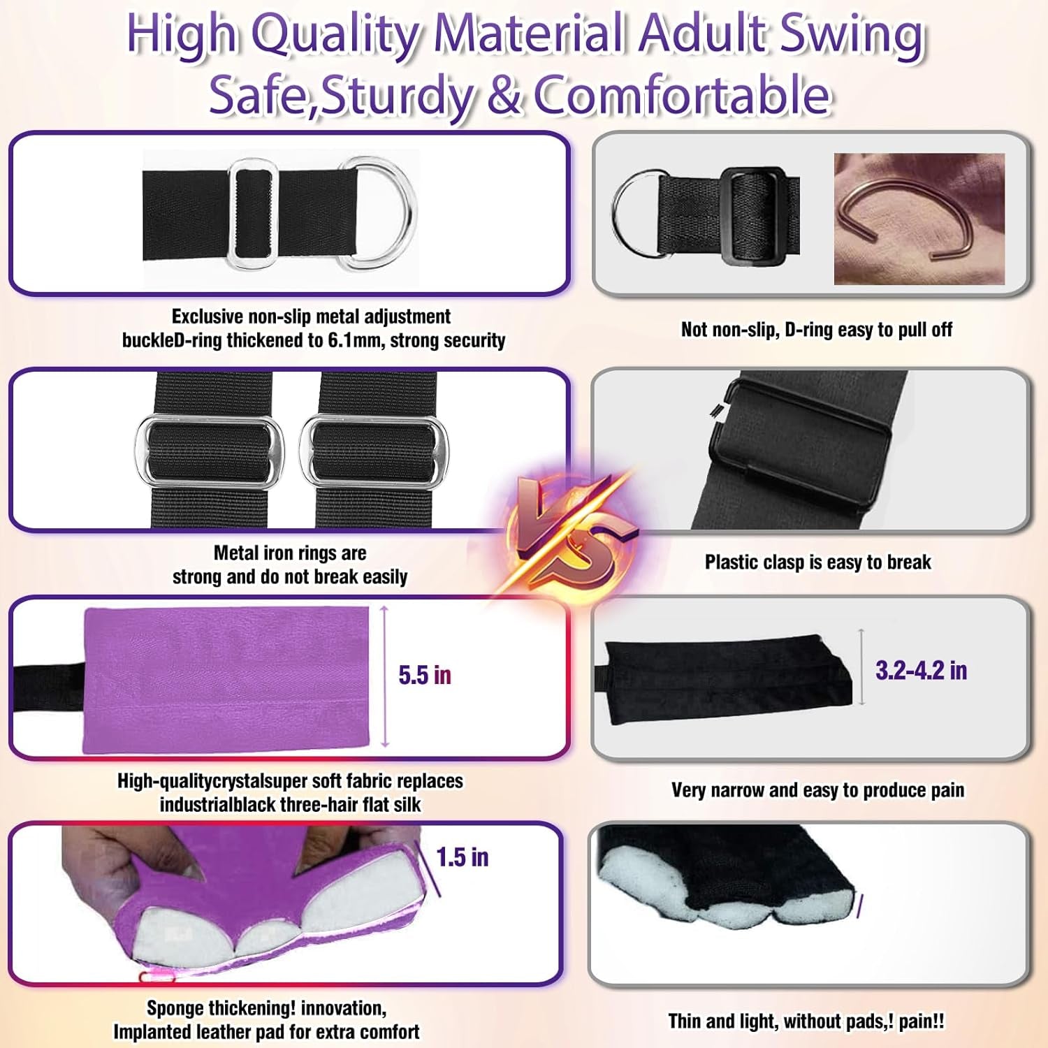 ComfortLift Adjustable Door Sex Swing 400lb