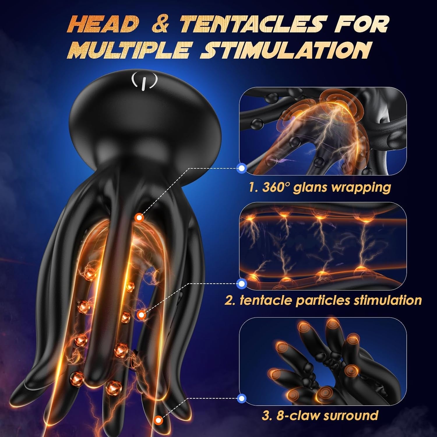 OctoGripX Tentacle Penis Training Vibrator 10 Modes 360 Wrap