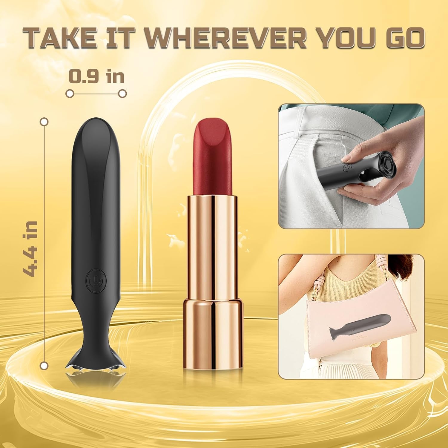 LipSync App Control Bullet Vibrator 9 Modes Waterproof Quiet