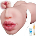 DualLuxe 2-in-1 Realistic Pocket Pussy Oral & Vagina Stroker