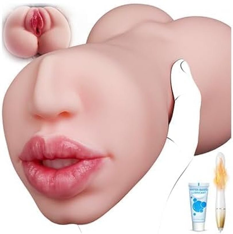 DualLuxe 2-in-1 Realistic Pocket Pussy Oral & Vagina Stroker