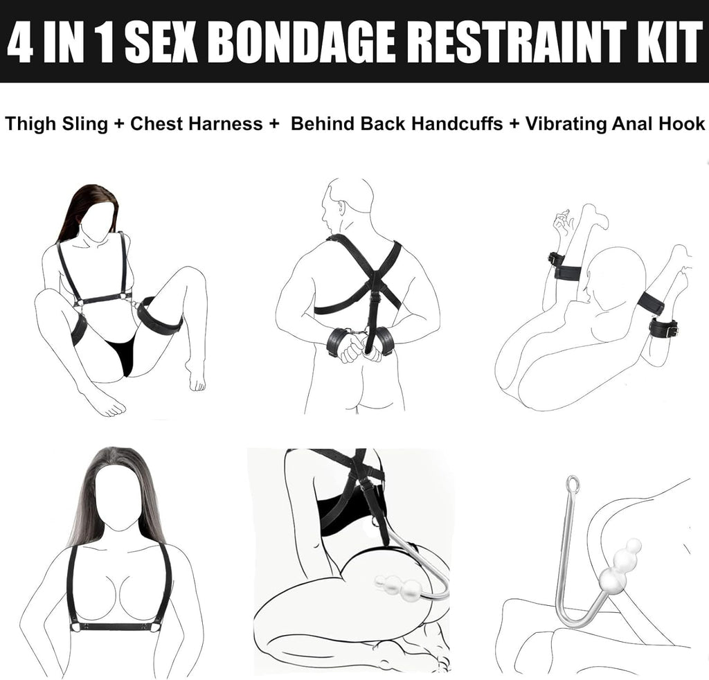 TotalControl Vibrating Anal Hook Sling Restraint Kit