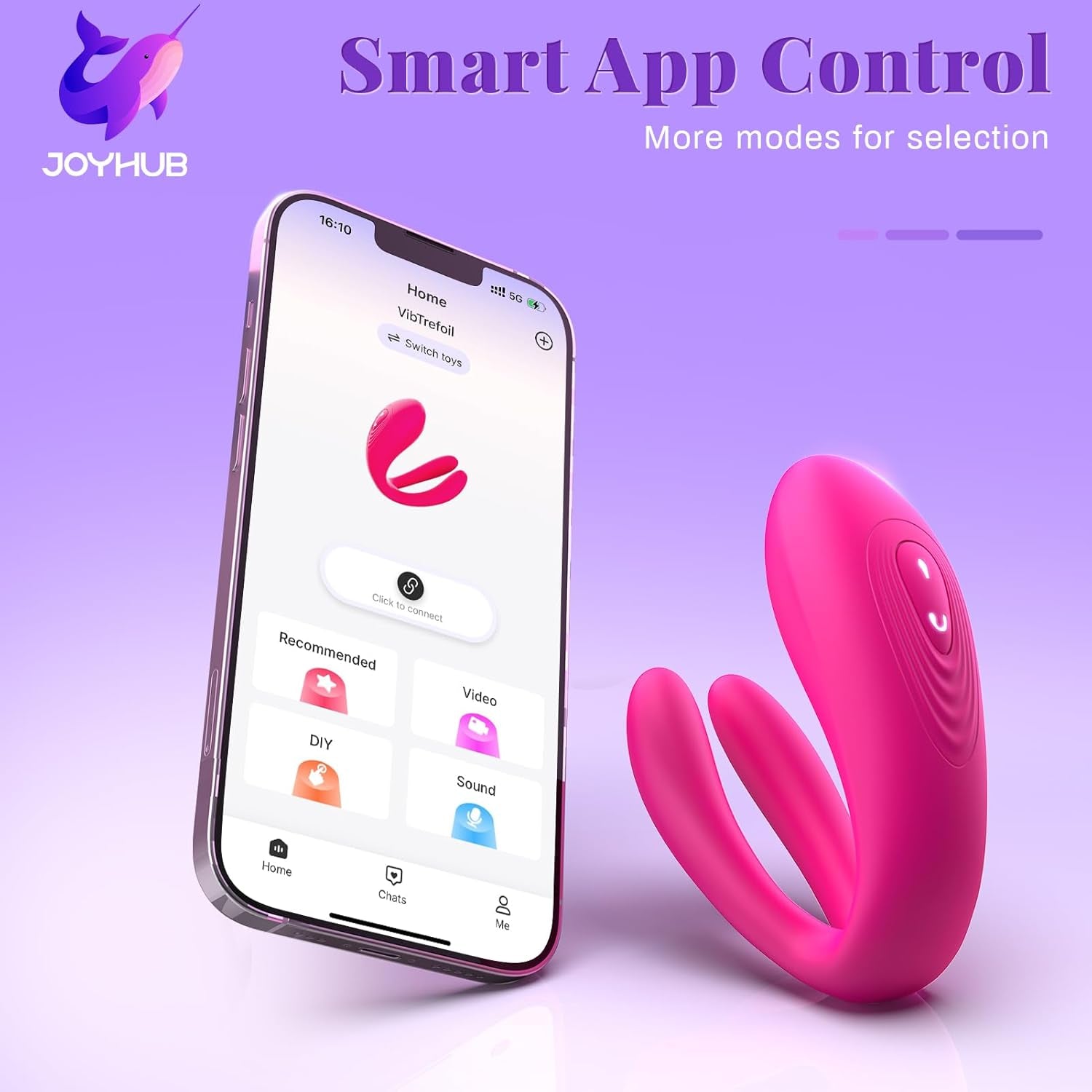 FusionSync APP Remote Double Wearable Vibrator 3 Motors