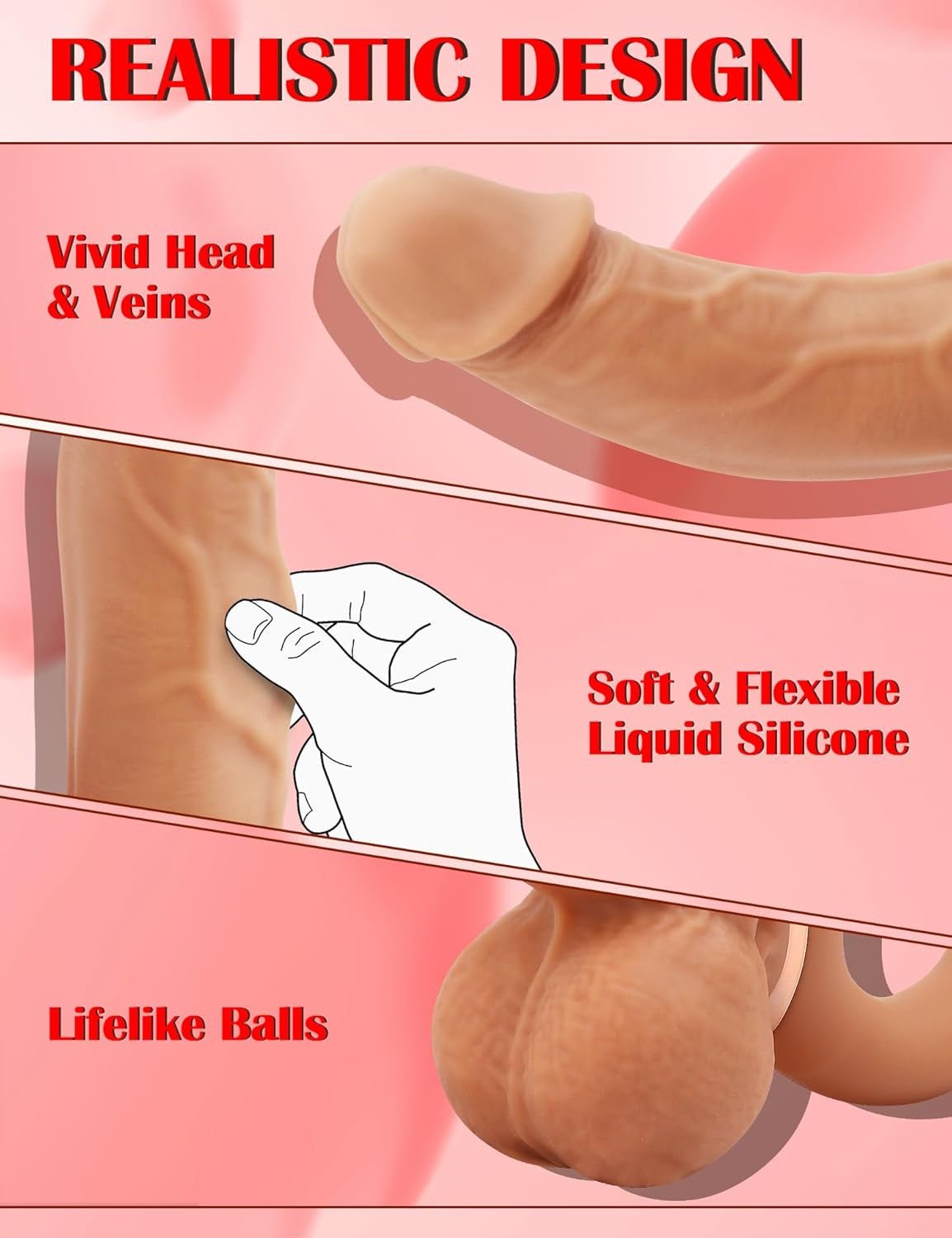 EchoFlex Rotating Strapless Strap On Vibrator