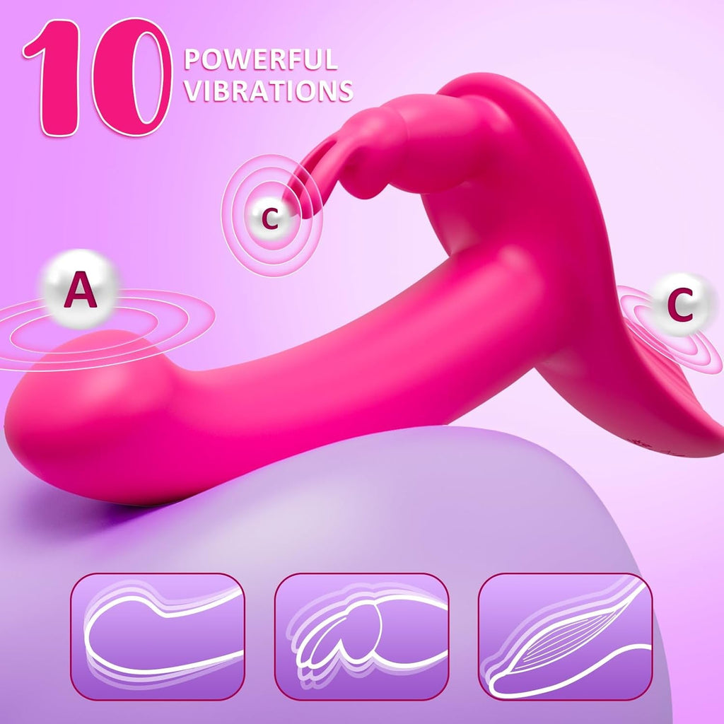 VibeSync Remote Control Strapless Rabbit Dildo
