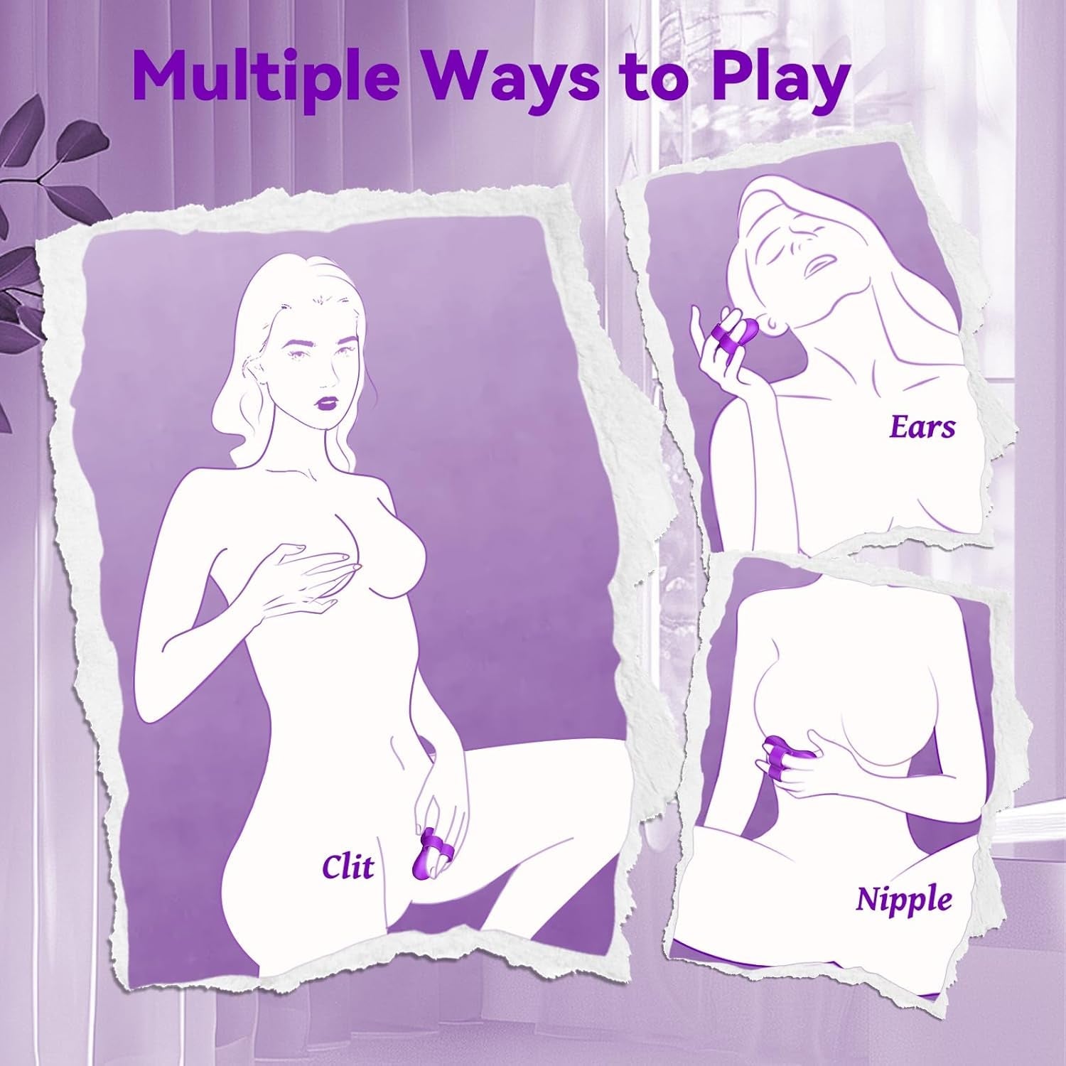 VioraX Finger Vibrator 10 Modes Waterproof Mini Purple
