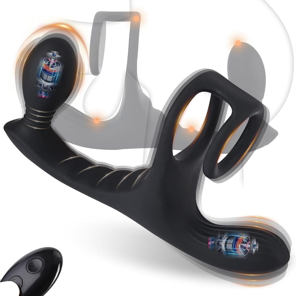 PulseCoreX Prostate Massager Cock Ring 7 Modes Remote Waterproof