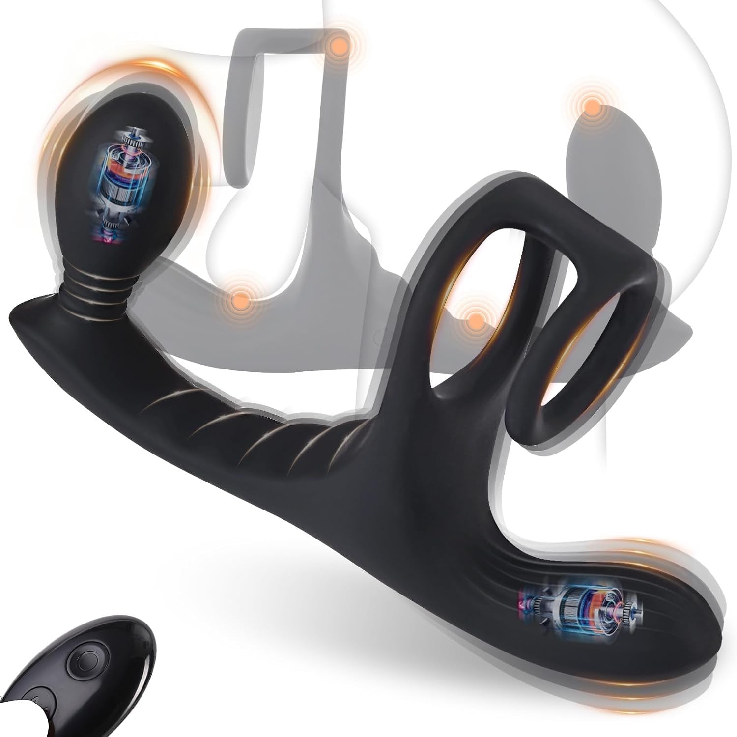 PulseCoreX Prostate Massager Cock Ring 7 Modes Remote Waterproof