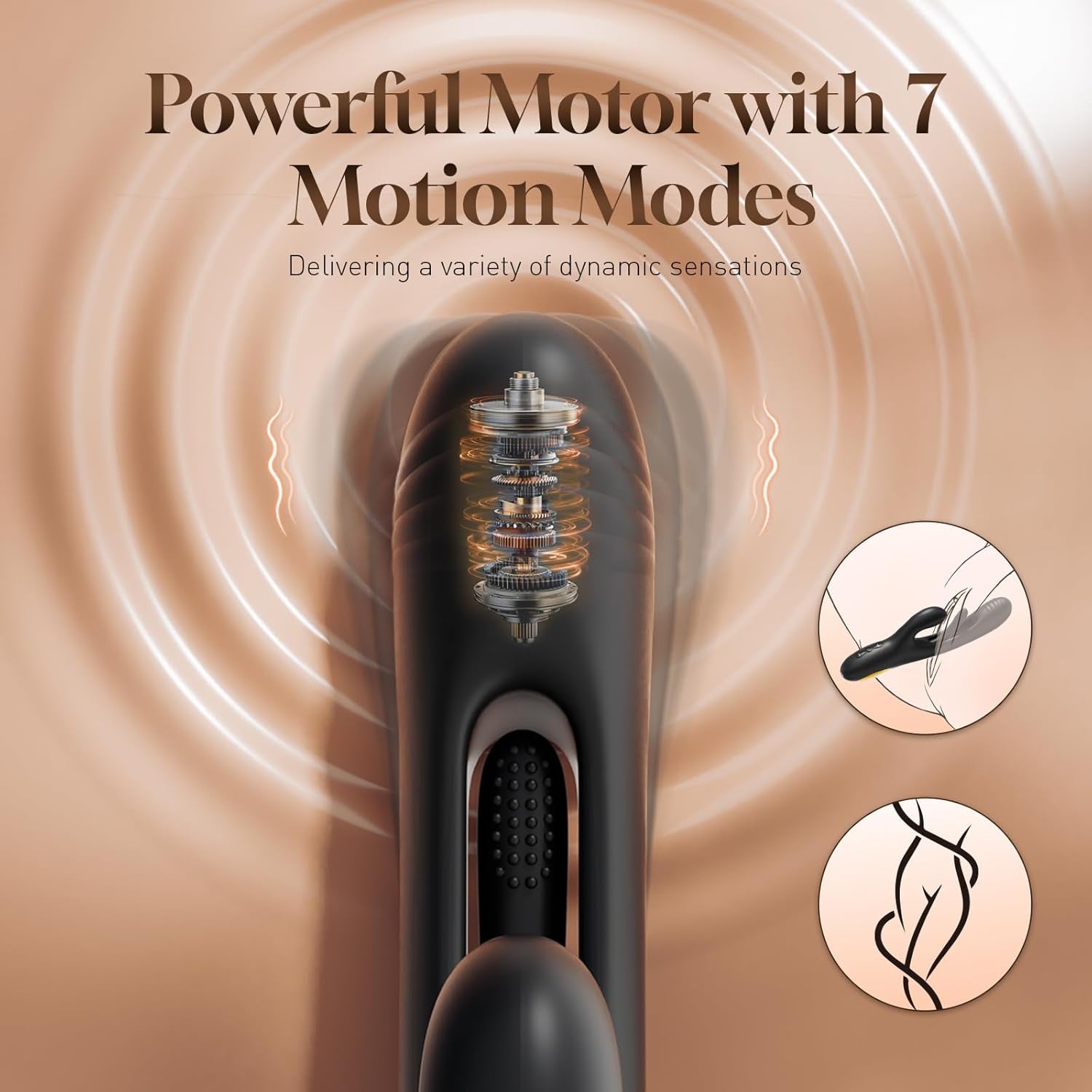 NoirPulse Rabbit Vibrator 14 Modes Flapping Waterproof