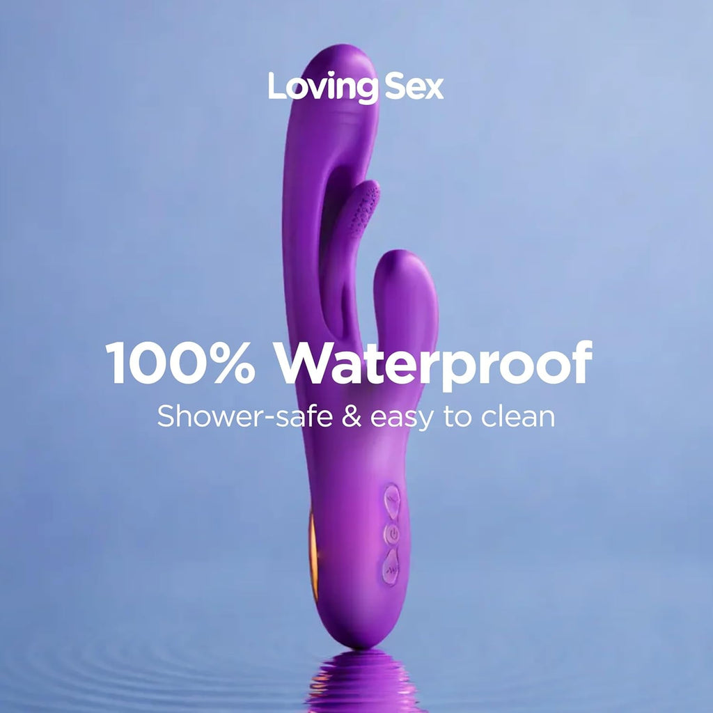 TriPulseXI Rabbit Vibrator Tongue Flicker 14 Modes Waterproof