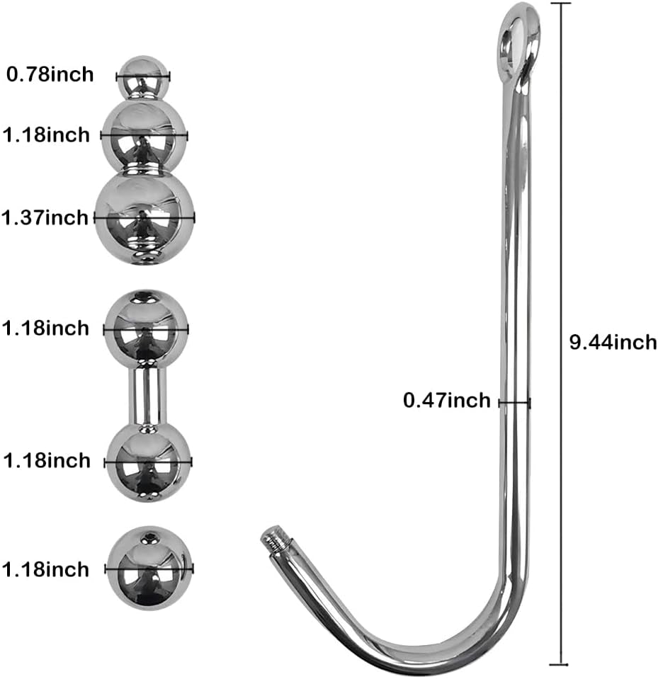 SteelShift Stainless Steel Anal Hook 3 Balls