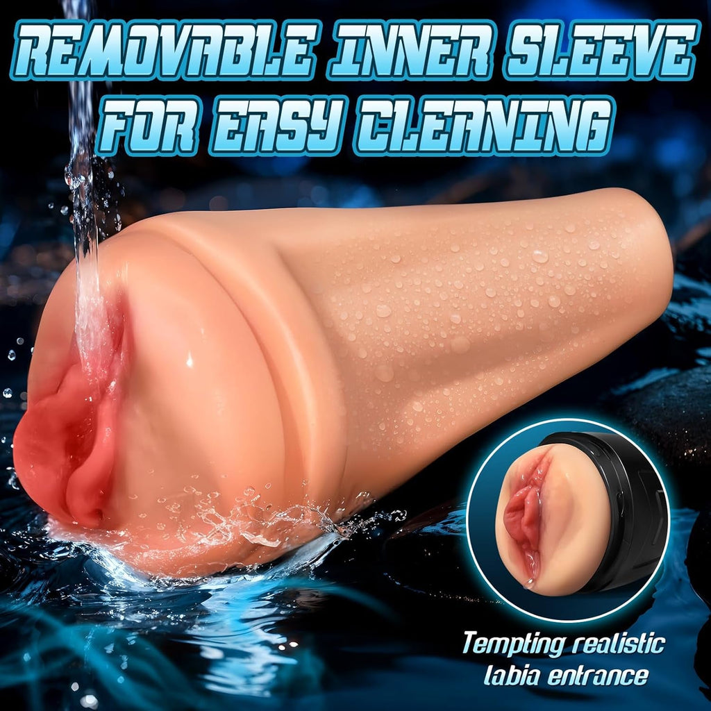 VortexVault Realistic Pocket Pussy 12 Mode Vibrating Stroker