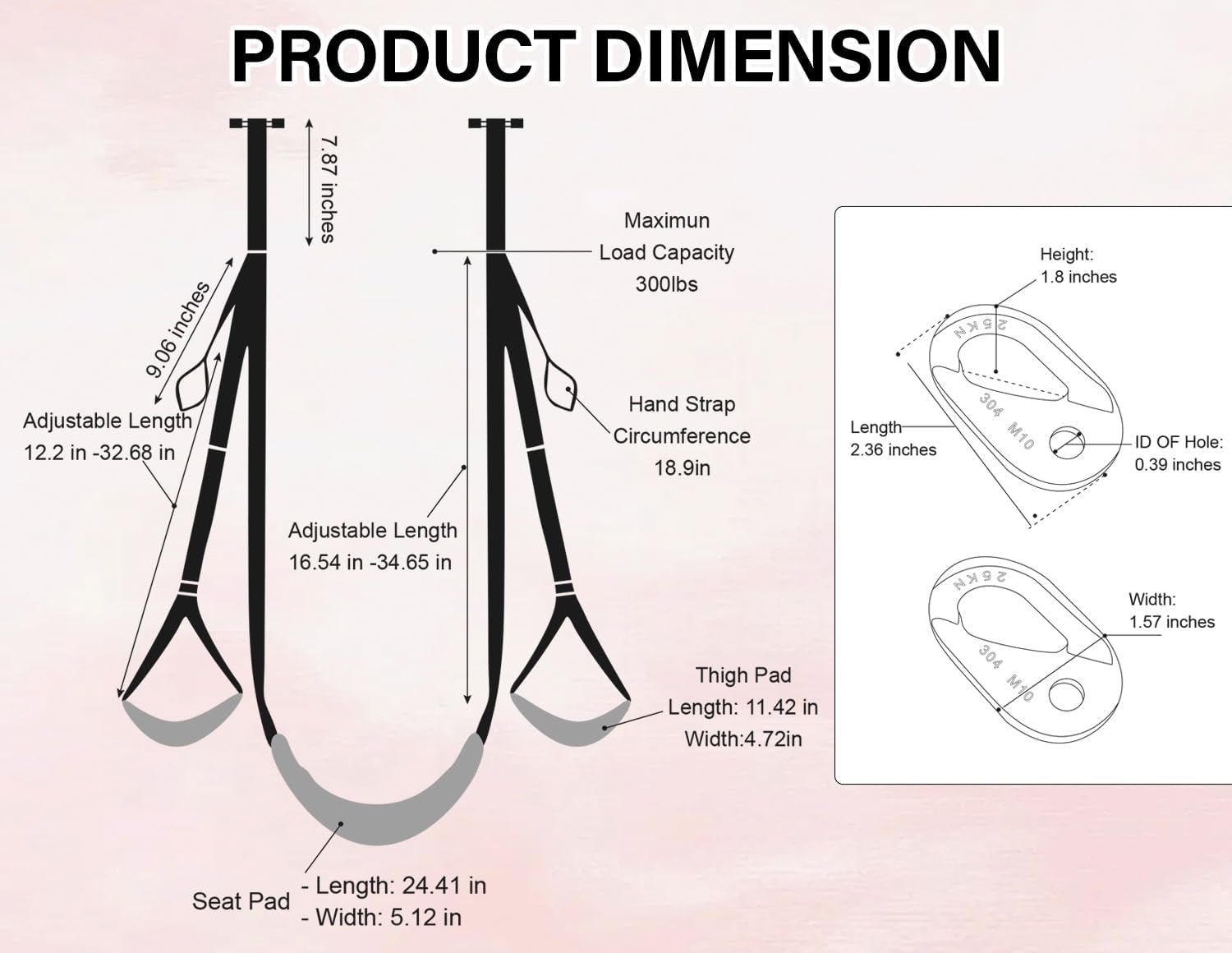 ElarisX Adjustable Door Swing with Handles