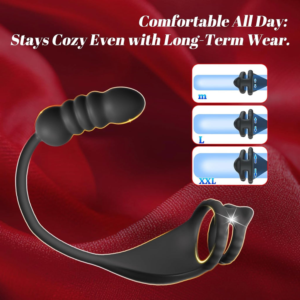ThrustPulse Thrusting Prostate Massager Cock Ring Remote 9 Modes