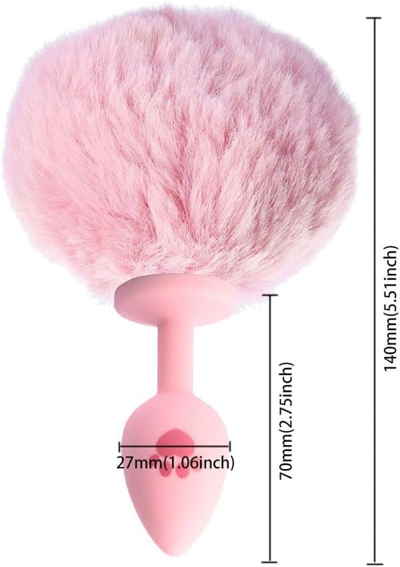 BlushBunny Pink Bunny Tail Silicone Butt Plug
