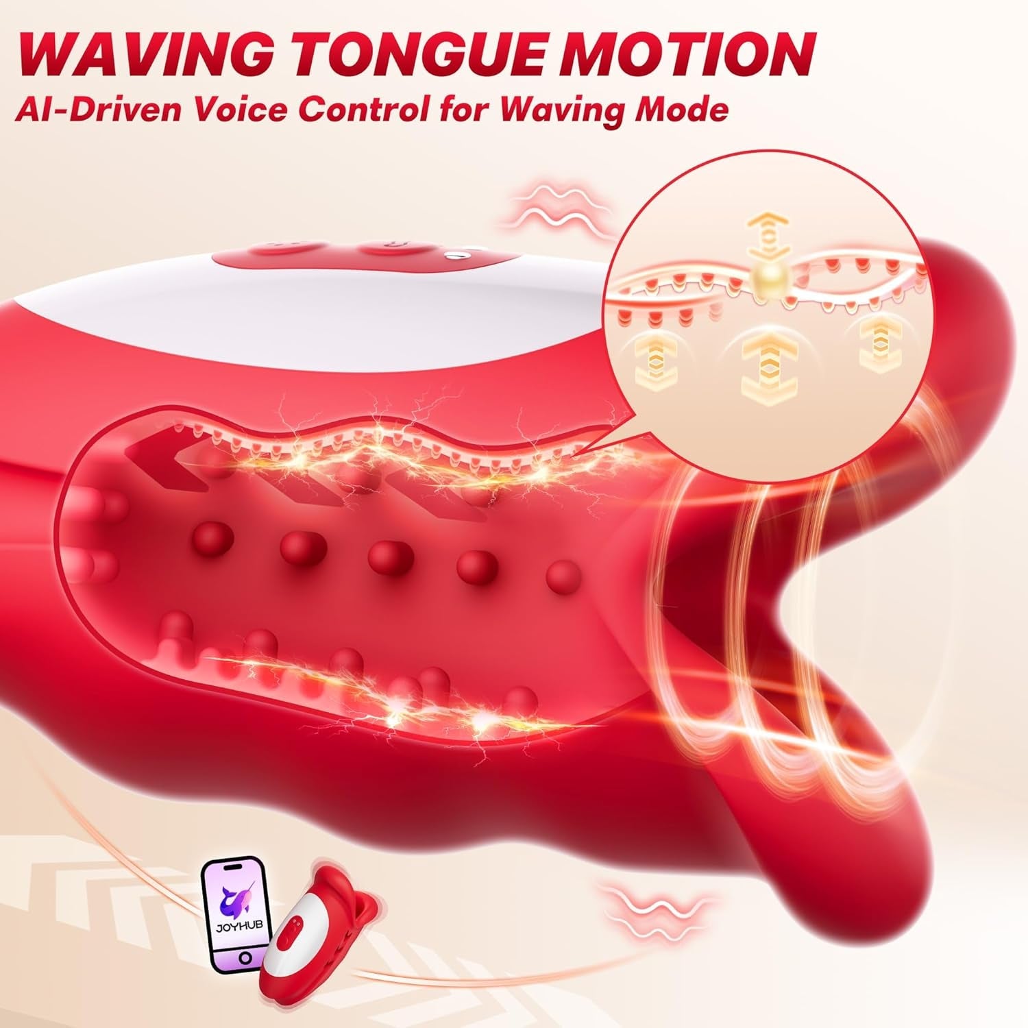 WaveLynx AI Vibrating Male Masturbator 3 Motor 10 Modes