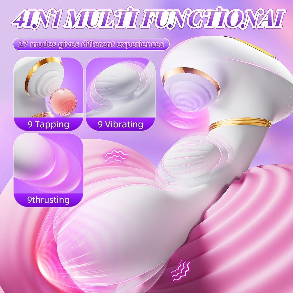 QuadPulse Heating Tapping Rabbit Vibrator