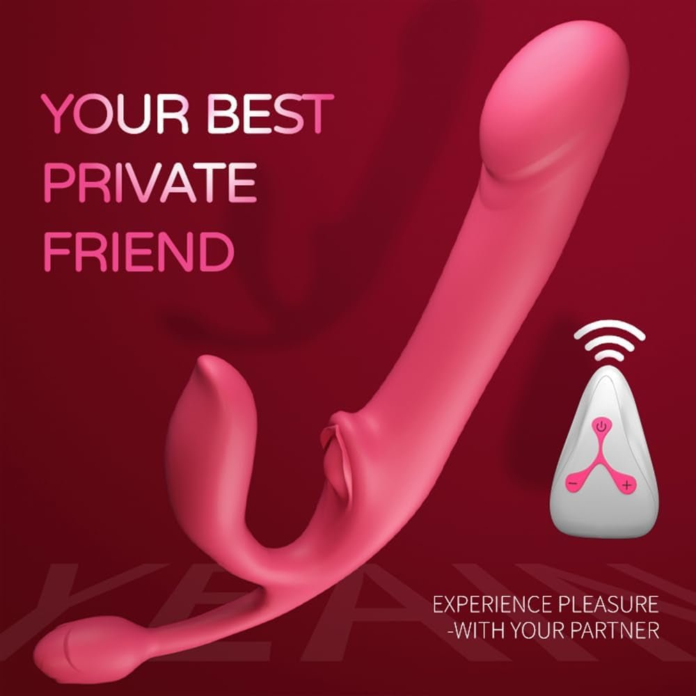 QuadSync Triple Head Strapless Strap On Vibrator