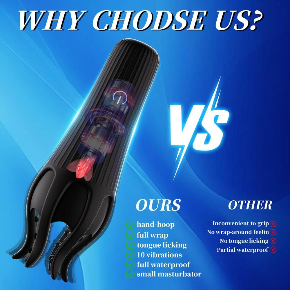 HexaTongue Tongue Vibrator Sleeve 10 Modes Trainer