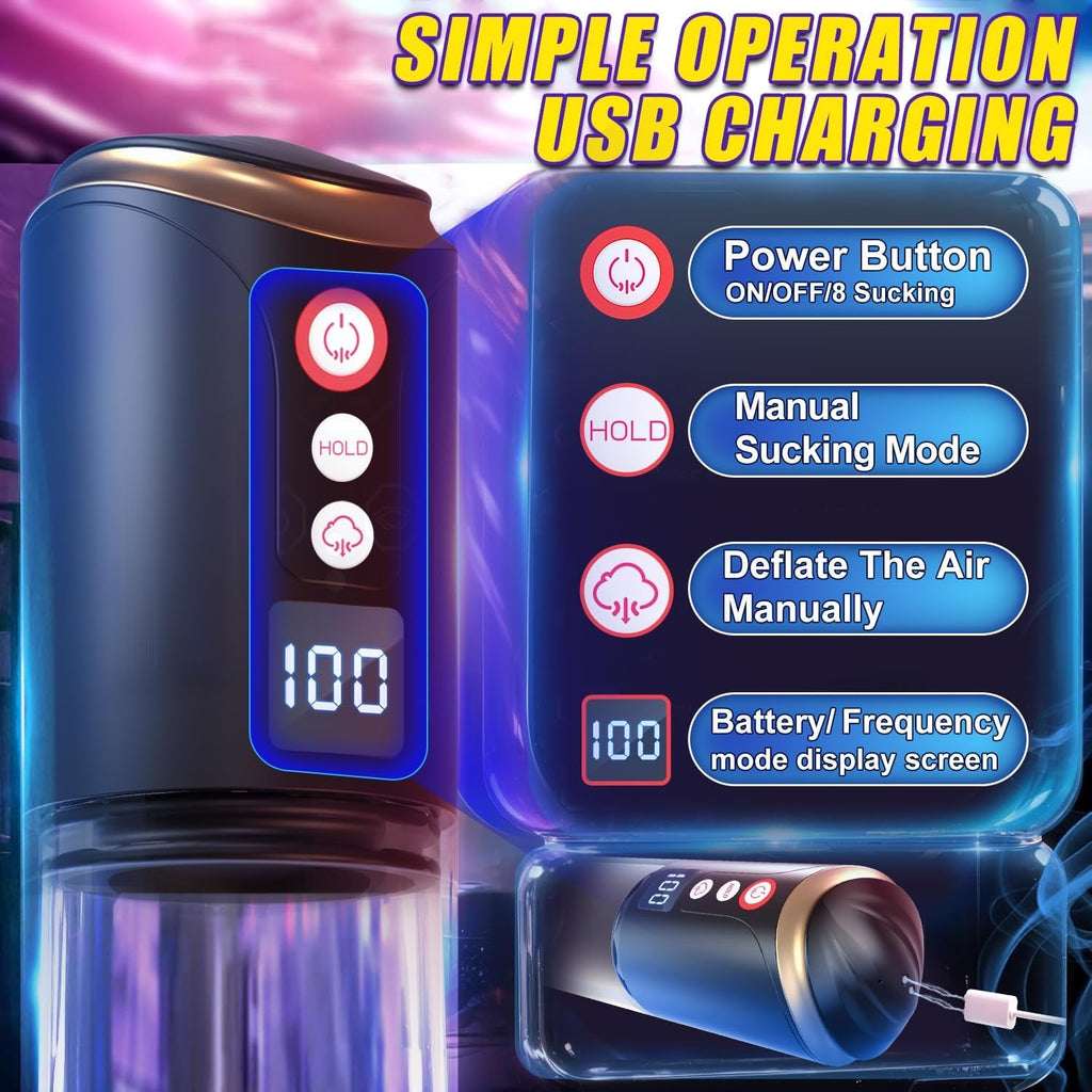 VacuRise Penis Pump 8 Suction Modes LED Display