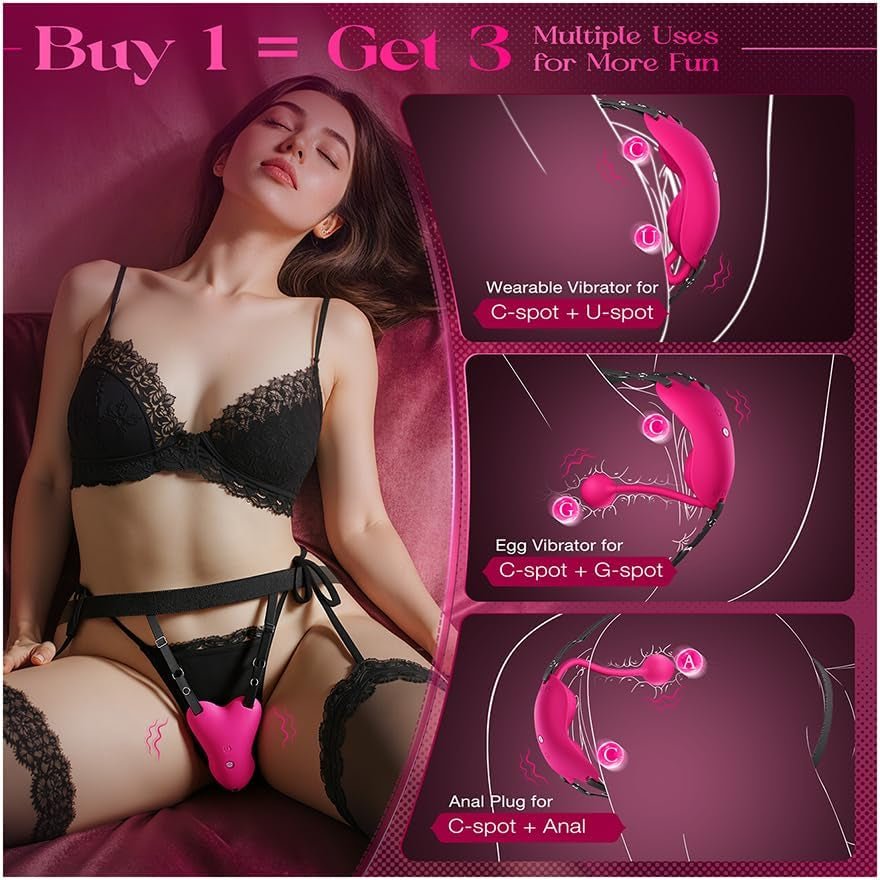 RoseSync Rose Wearable Panty Vibrator APP 10 Modes