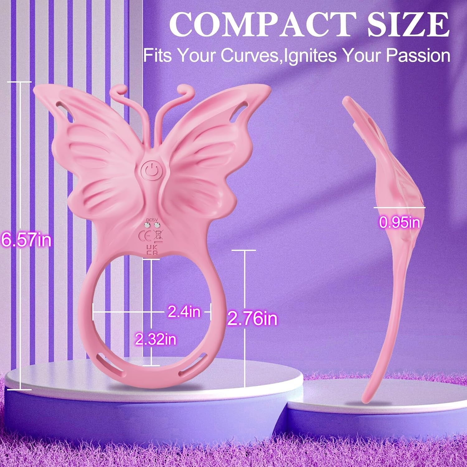 SyncButterfly Cock Ring Clit Stimulator App Control 9 Modes