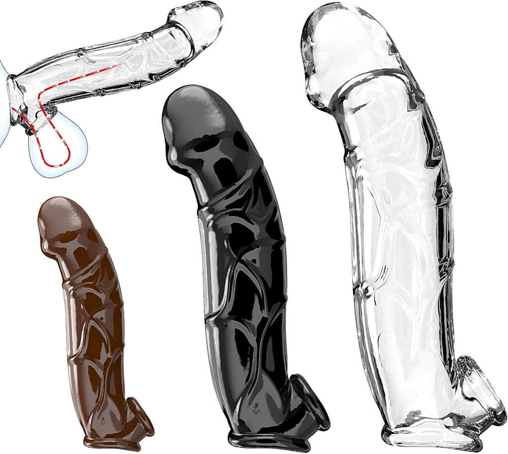 FlexTrio 3 Size Penis Sleeve Set TPE Extender Rings