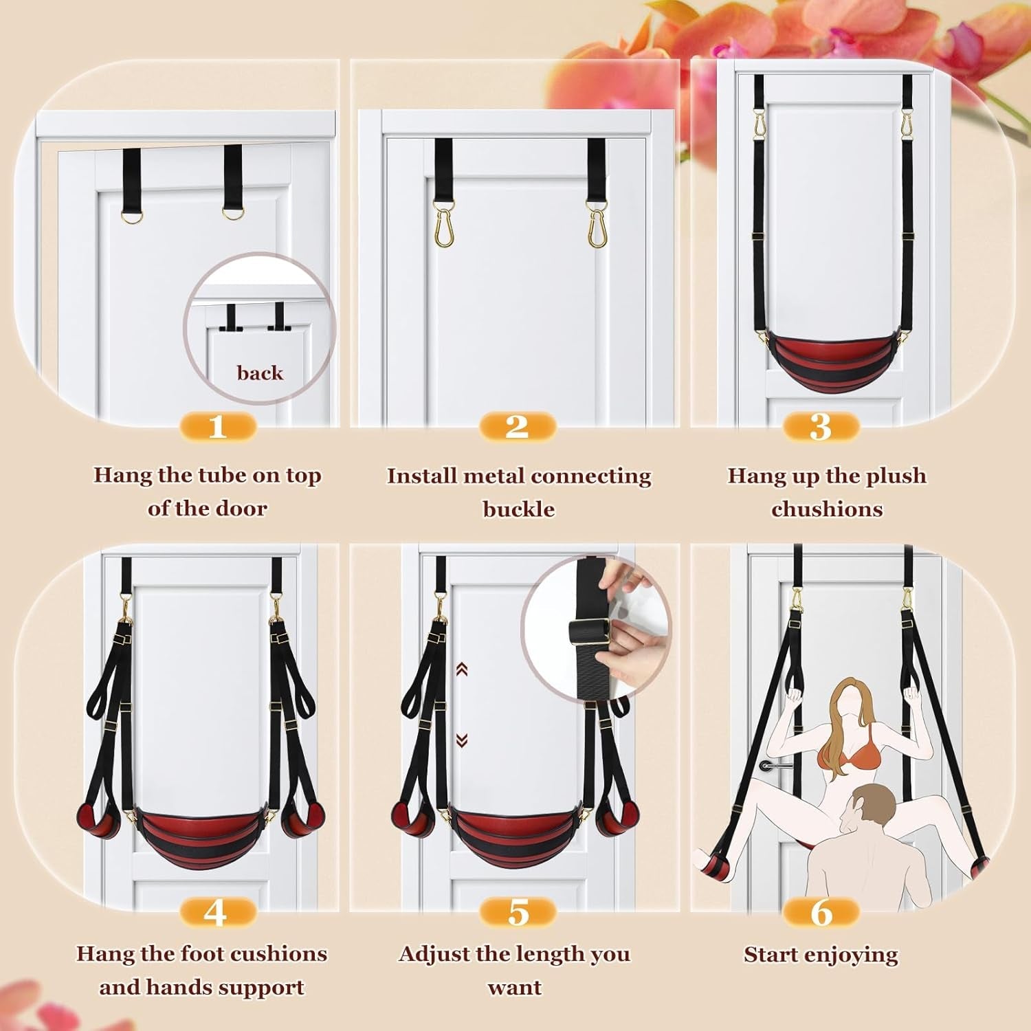VelatriX 2-in-1 Door Sex Swing 500lb Adjustable