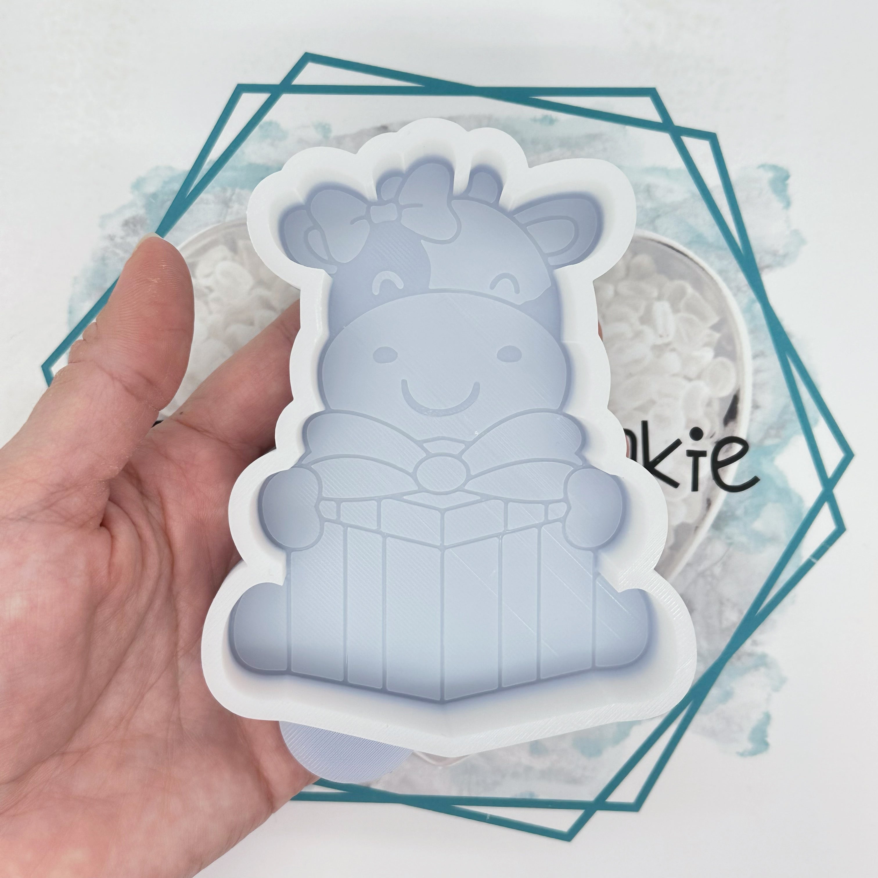 Cow with Present Freshie Mold