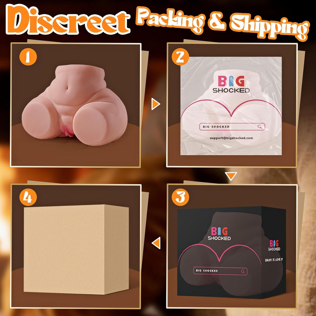 PlushMax BBW Sex Doll Torso Dual Channel 12LB