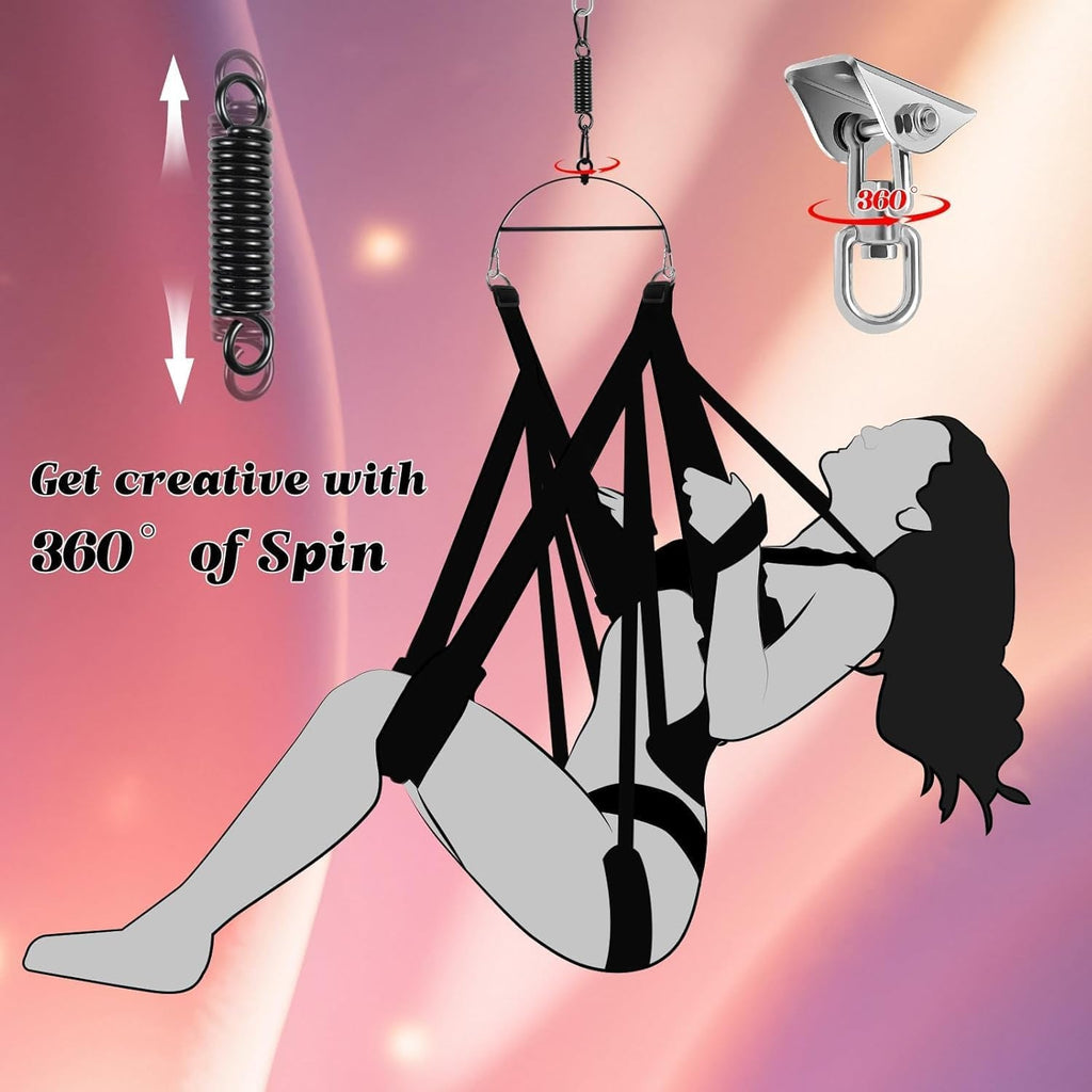 VortexLift Premium 360° Adjustable Sex Swing 800lb