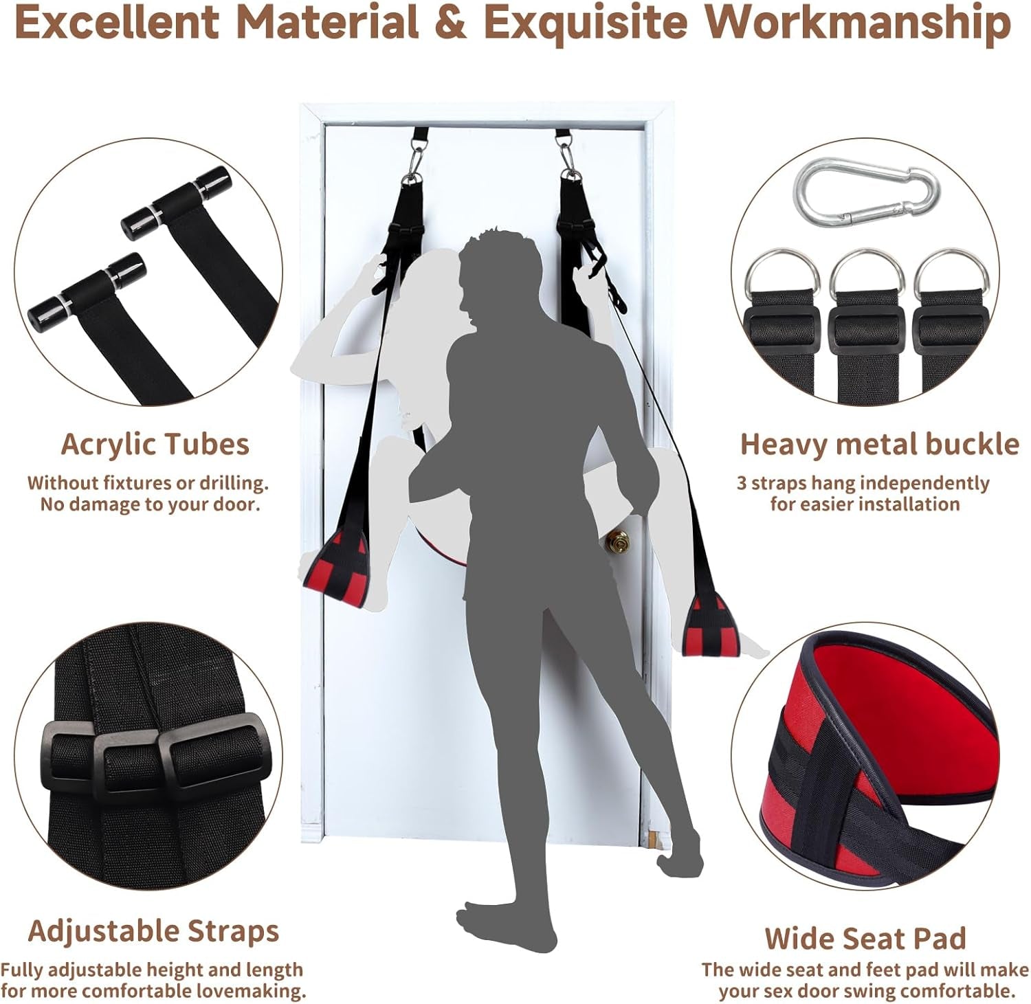 Velaryn Door Sex Swing with Seat & Restraints