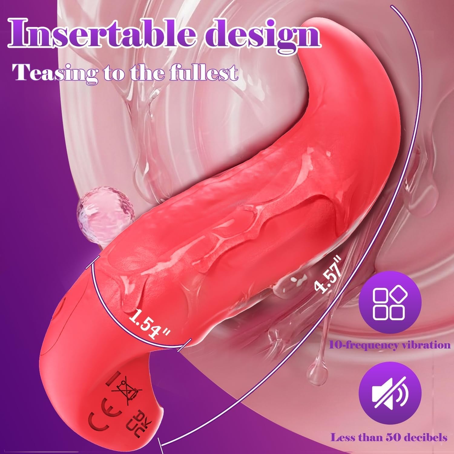 VelixTongue Finger Vibrator Tongue Design 10 Modes USB