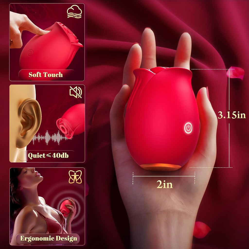 AurevynX Rose Clit Sucker App Control 9 Modes Waterproof