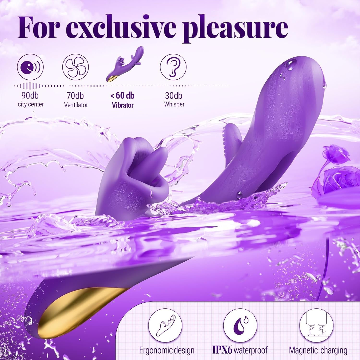 ElyraPulse 3-in-1 Rose Tongue Thrusting Vibrator G-Spot