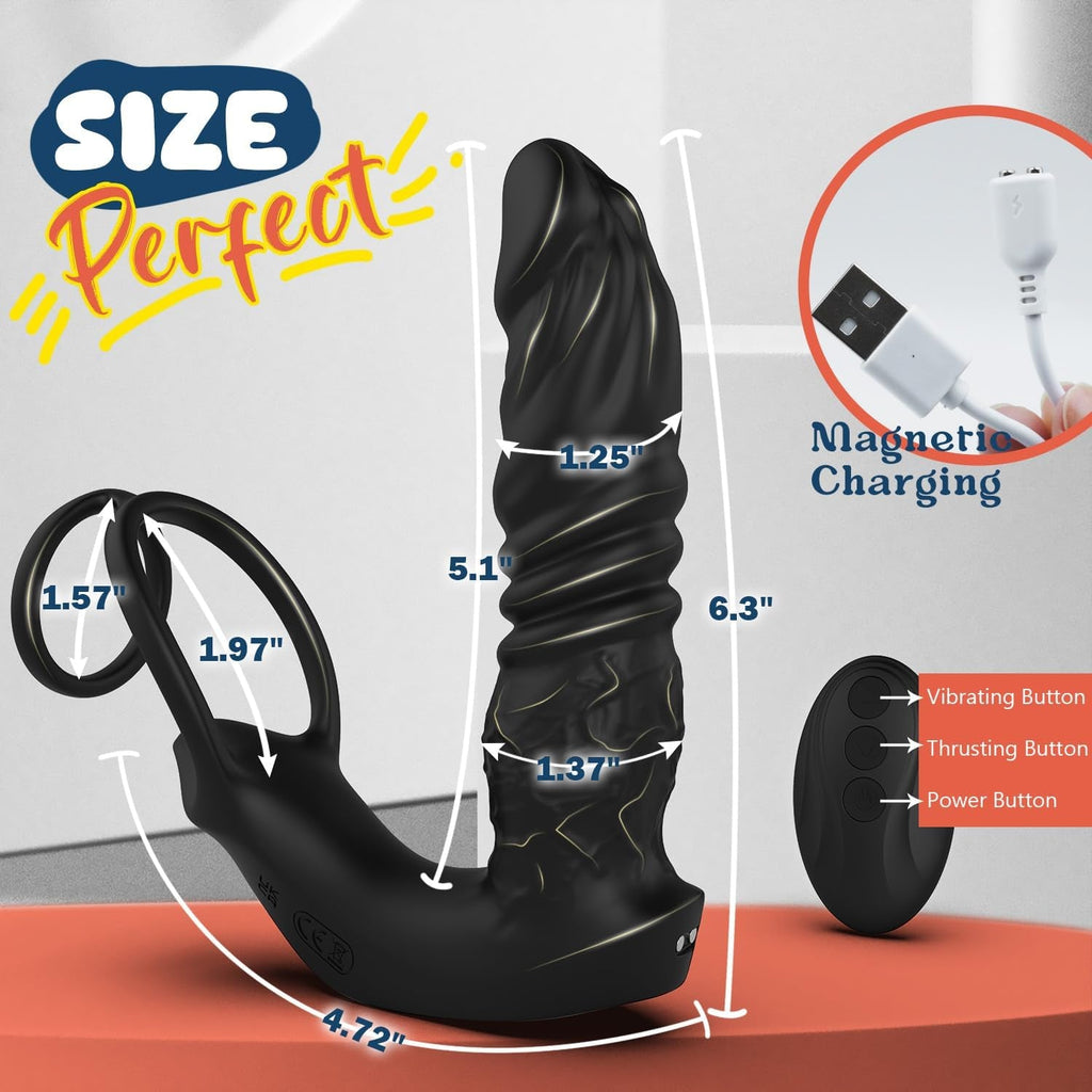 MaxThrust Thrusting Prostate Massager Cock Ring App Remote